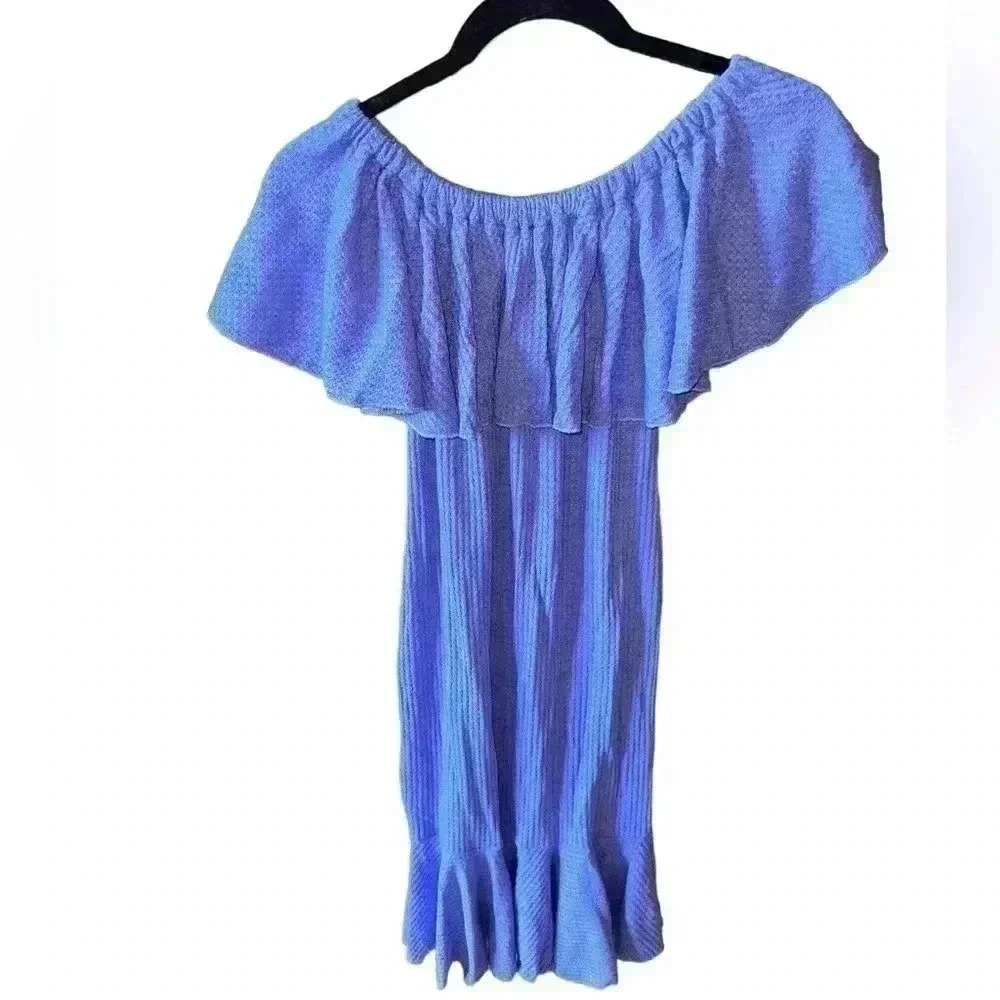 Lularoe XXS periwinkle blue one shoulder/off shoulder Cici dress. NWT. Summer